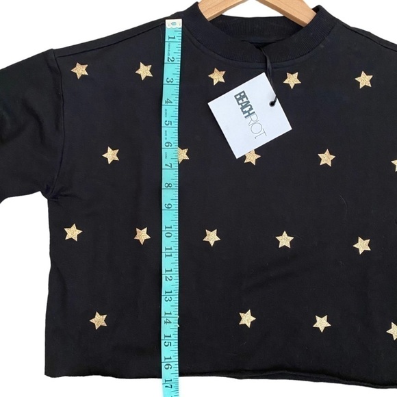 Beach Riot Long Sleeve Cropped Star Print Pullover Top Size Small - Picture 11 of 13